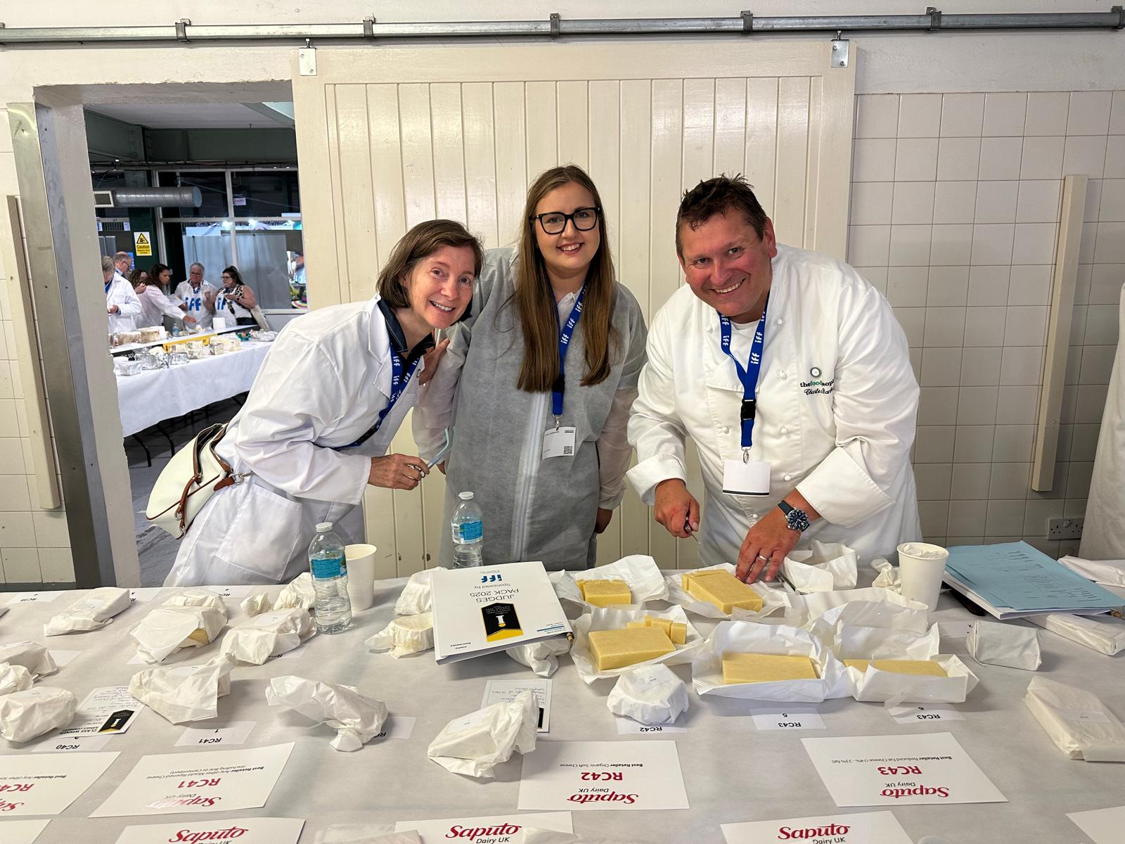 Sharon judging cheese